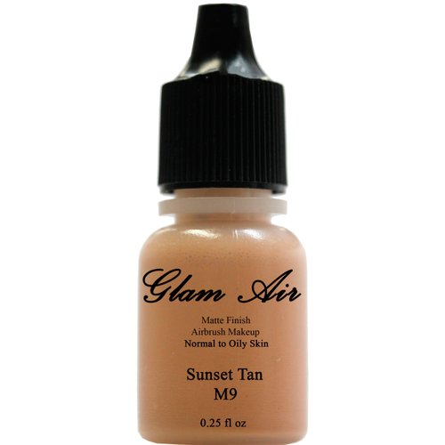 Glam Air Airbrush M9 Sunset Tan Matte Foundation Water-based Makeup (991) (Ideal for Normal to Oily Skin)