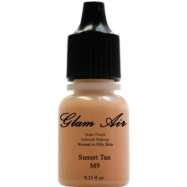 Glam Air Airbrush M9 Sunset Tan Matte Foundation Water-based Makeup (991) (Ideal for Normal to Oily Skin)