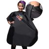 FRAMAR Shampoo Screen Salon Cape, Hair Cape – Shampoo Cape with Snap Closure and Rubberized Collar, For Hair Dye, Hair Color, Cosmetology Supplies and Hair Coloring