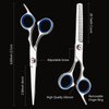 Professional Barber Hairdressing Scissors Kit: 6-inch Thinning Shears & Hair Cutting Razor Edge Scissor, Crafted from Japanese Stainless Steel.