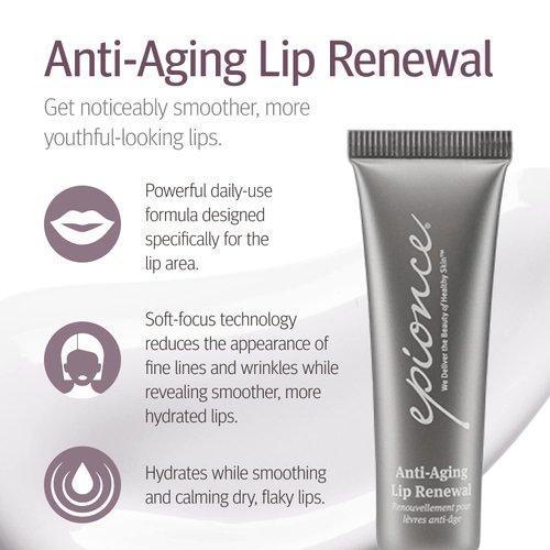 Epionce Anti-Aging Lip Renewal - Skin Barrier Repair Lip Treatment Balm with Dimethicone, Ceramides, Glycerin & Shea Butter, Hydrating Lip Balm Serum