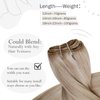 Hetto Blonde Weft Extensions Human Hair 22 Inch 100g Sew in Weft Hair Extensions Human Hair Blonde Brazilian Weft Human Hair Weft Weave Hair Extensions #18/613 Ash Blonde Highlight Bleach Blonde