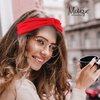 Motique Accessories Red Solid Twist Turband Headwrap Hair Band for Women