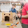ZLemma Cardboard Construction Kit for Kids 425 Piece for Family & Team Cardboard Crafting Activities, Inventable Cardboard Cutter for Kids with Scoring Wheel, Screws Cardboard Building Tools Toolkit