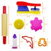FRIMOONY Plastic Dough Tools, Various Animal Molds, Rolling Pins, for Creative Dough Cutting, 45 PCS