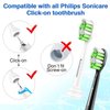 Aoremon Replacement Toothbrush Heads Compatible with Sonicare DiamondClean W C2 G2 W2 C1 C3 4100 5100 6100, 12 Count