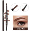 Generic 3 Different Silk Fiber Mascara,with eyebrow pencil,Eyebrow brush Natural Waterproof Smudge-Proof,All Day Exquisitely Long, Smudge-Proof Eyelashes (Brown, Black)