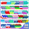 100 Pack Pop Mini Keychain,Fidget Sensory Toys,Sensory Toys for Kids Adults Boys Girls,Party Favors Classroom Exchange Gifts Game Prizes,Goodie Bag Stuffers