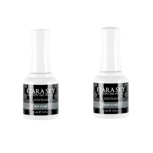 Kiara Sky Soak Off Gel Polish 0.5 fl oz (Top Coat + Base Coat Duo)