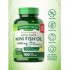 Mini Fish Oil Omega 3 | 1340 mg | 100 Softgels | Burpless Lemon Flavor Pills | Non-GMO & Gluten Free Supplement | by Nature's Truth