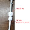 MALIDA 1/4" OD Tube x 7/16"-24 UNS Tube Push to Connect Fittings for Reverse Osmosis RO water filter System Faucet Adapter (pack of 10)
