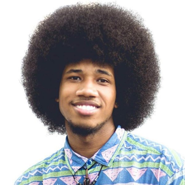 BECUS Afro Wig Men for Black Men Human Hair Afro Black Hair Wig 70's 80's Wigs for Men Disco Rocker Costume Mens Wigs(8 inches Fluffy Tight Curls #1B)