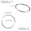 LOONENG 1 Inch Loose Leaf Binder Rings, 100PCS Nickel Plated Steel Book Rings for Index Cards, Crafts, Reports, Flash Cards, Notebook, Keychain, Loose Leaf Paper, Photo Albums