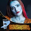 MEICOLY Sally Makeup Kit,Professional Sally Costume Corpse Bride Makeup,Light Blue Face Paint and Setting Powder Halloween Makeup Kit,Sally Face Cosplay,Liquid Eyeliner+False Eyelash+Lipstick+Sponges