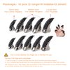 10 PCS Halloween Costume Claws Fake Nails Ring Set, Bestga® Gothic Punk 3 Sizes Crystal Full Finger Rings Paved Paw Bend Fingertip Fingernail Claw Girls Women Men Ring False Easy Long Nails Black