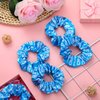 WILLBOND 20 Pcs Cheer Scrunchies Cheer Hair Accessories Cheerleading Hair Ties Elastic Scrunchies Hairband Cheerleading Gifts for Girls Women Team Sport Player Gift Birthday Party (Blue)