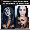3PCS Clown Makeup Kit Black White Red Face Body Paint Professional Oil Based Body Face Paint Foundation Makeup for Adults Halloween Special Effects SFX Zombie Clown Vampire Skeleton Makeup Kit