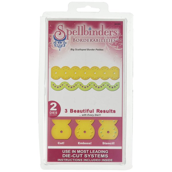 Spellbinders S4-242 Borderabilities Petite Big Scalloped Border Die Template
