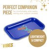 Vibes Premium Metal Tray- 11"x7"x0.35" Compact, Portable, and Designed for Your Leisure Time, Scratch-Resistant, and Travel-Friendly for On-The-Go Lifestyles (Hand Medium)