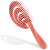 Ninabella Organic Detangling Hair Brush for Women, Men & Children - Does not Pull on Hair - Hair Straightening Brushes for Straight, Curly & Wet Hair - Unique Wave Hairbrush Red