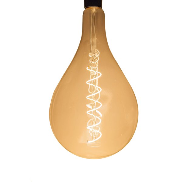 Hometown Evolution, Inc. LED PS165 Spiral Filament 5 Watt Light Bulb with E26 Medium Base for Lamps, Fixtures, and Pendant Lights