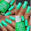 Polish Me Silly Slimey Glow - Neon Green Blue NEON Glow Pop Collection Multi Color Shifting: Mylar Oil Slick Indie Nail Polish