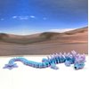 3D Printed Dragon with Dragon Egg, Powder Blue Cherry Blossom Articulated Dragon, Fidget ADHD Autism Toy Executive Desk Toy D049-DR