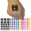 Ghost Boo Jeering Halloween Temporary Tattoo Water Resistant Fake Body Art Set Collection - Yellow (One Sheet)