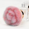 Dust Brush for Acrylic Nails, Pink Rose Soft Brush Nail Soft Kabuki Nail Art Dust Powder Remover Brush Hair Dust Cleaner Brush for Makeup Manicure Tool