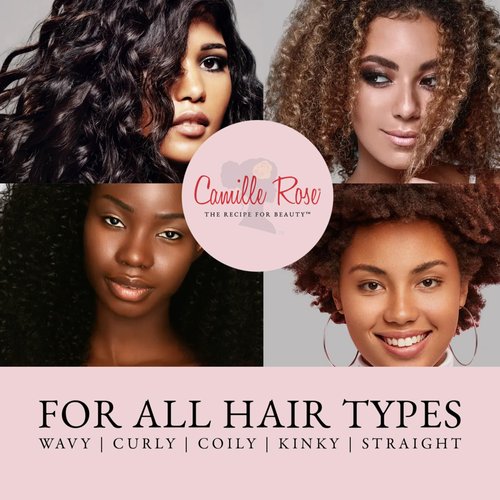 Camille Rose Rosemary Oil 5-Minute Deep Strengthening Hair Mask and Conditioner, with Natural Castor, Peppermint, and Rosemary Oils for Hair Growth & All Hair Types, 8.5 fl oz