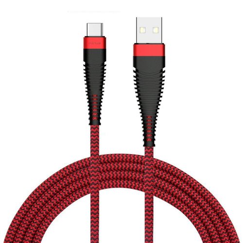 10ft USB Cable Type-C Compatible with Coolpad Legacy, Brisa, S Models Charger Cord Power Wire USB-C Long Red Braided Fast Charge Sync High Speed