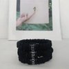 MAXFEEL 100% Pure Muberry Silk Hair Scrunchie Small Silk Scrunchy Skinny Hair Ties scrunchie holder for Breakage Prevention Black 3 Pack