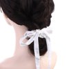 Leadigol 4 Pcs Ribbon Bow Hair Ties, Hair Scrunchies with Bow Women Bowknot Ponytail Holder Ribbons Tassel Hair Ropes Satin Ribbons Hair Ties for Women