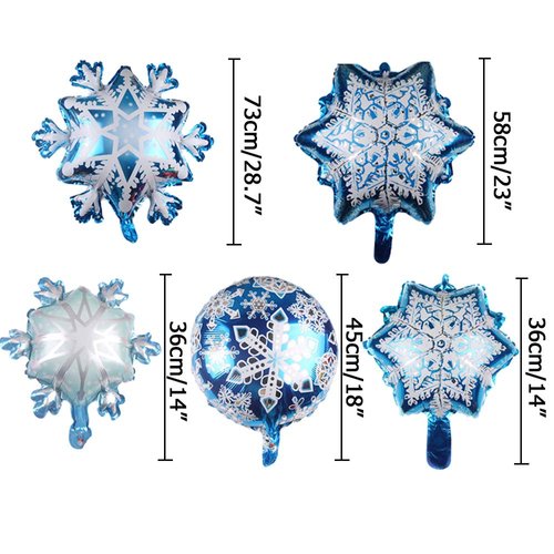 20PCS Snowflake Foil Balloons Winter Wonderland Party Decorations - Winter Holiday/Xmas/Christmas Party Supplies Decorations Balloon