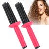 Hair Fluffy Curling Roll Comb, Anti‑slip Curling Wand Portable 17 Comb Teeth Round Hair Brush Professional Hairstyling Tools for Hair Salon, Home
