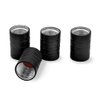 Subdued American USA Flag Black White Military Tactical Tire Rim Wheel Aluminum Valve Stem Caps