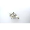 Small clear crystal cluster alligator hair clip for fine thin hair
