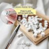 100 Pcs Soft Nail Sponges with 4 Claws Metal Grabber, Wsimily White Mini Nail Sponges for Ombre Metal Grabber Pen Nail Brush Nail Supplies Manicure Nail Art Tools Nail Accessories
