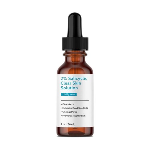 Salicylic Acid Solution (1 Ounce / 30 mL), 2% Salicylic Acid Serum Clearing Pores, Promotes Exfoliation, and Controls Excess Oil in the Pores, Salicylic Acid 2% Solution by Talsen Chemicals