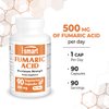 Supersmart - Fumaric Acid 500mg per Day (Maximum Strength) - Natural Supplement | Non-GMO & Gluten Free - 90 Vegetarian Capsules