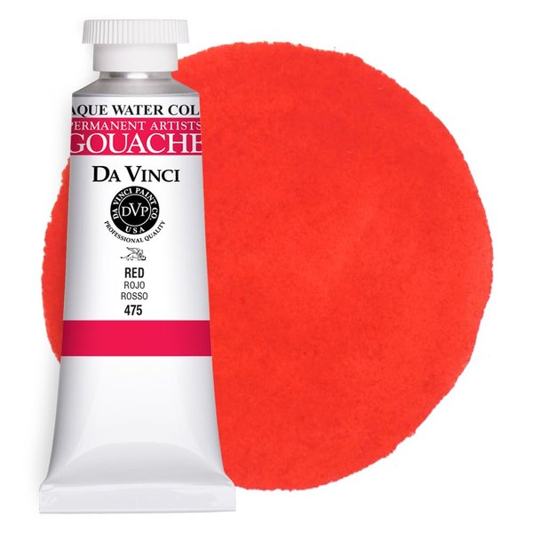 Artists' Gouache Opaque Watercolor Paint Size: 1.25 Ounce, Color: Red