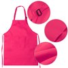 Yaomiao 4 Pieces Kids Apron with Pocket Children Adjustable Chef Apron for Cooking Baking Painting (Rose red, Yellow, Blue, Purple M for 7-13 Age)