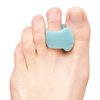 ZenToes Gel Toe Separators for Overlapping Toes, Bunions, Big Toe Alignment, Corrector and Spacer - 4 Pack (Blue)