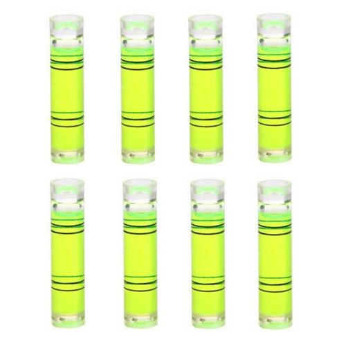 YMGBHNKJLS 8 Pieces Mini Cylindrical Level Small Horizontal Bubble Levels 9.5x40mm Bubble Spirit Level Measuring Layout Tools