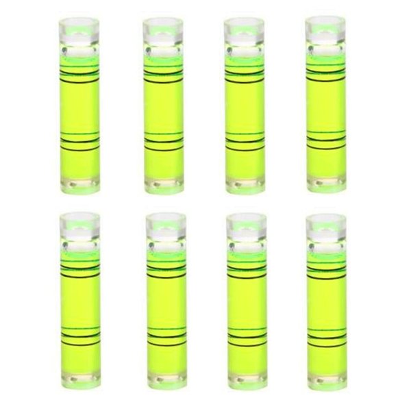 YMGBHNKJLS 8 Pieces Mini Cylindrical Level Small Horizontal Bubble Levels 9.5x40mm Bubble Spirit Level Measuring Layout Tools