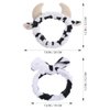 LALAFINA 2Pcs Cow Headbands for Washing Face Plush Headbands Cow Print Spa Headband Face Wash Hair Band for Kids Girls Women Winter Keep Warm