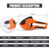 AIRAJ PVC Pipe Cutter,PVC Cutter to Cutting 1-5/8"(42mm) PVC Pipe,Ratcheting PVC Cutter Tool with V Shaped SK5 Steel Blade & Safety Lock, Clean Cut for Plastic(PVC CPVC PP PEX PE Pipe) & Rubber Hose