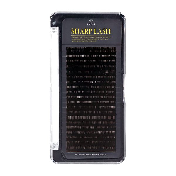 Sharp Lash Premium Toray by Amber Lash, 20 Rows of Flat Split Lashes with Various Thicknesses and Lengthes for Professional Eyelash Extension - C Curl (0.20mm Thickness, MIX 13-18mm)