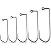 90 Degree Jig Hooks, 100pcs Aberdeen Jig Hooks Barbarian Hooks Long Shank Forged Duratin Jig Hooks Round Bend High Carbon Steel Saltwater Fishing Jig Hooks Kit 1/0-6/0