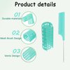 ZMD 20PCS Plastic Hair Curlers Rollers Set, Green (0.98in/2.5cm), Self Grip Hair Rollers with Mini Comb for Long Short Medium Thin Hair